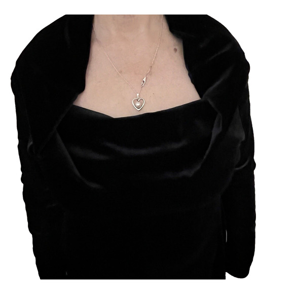 Posh Black Velvet Maxi Gown Dress Boat Neck /Cowl Neck Goth Classy Event Sexy - Picture 2 of 14